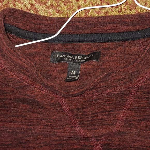 Banana Republic Artic "Winter Warm & Light" Fleece - Maroon/Rust Speckled/Medium - Picture 3 of 4